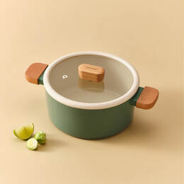 Nồi chống d&iacute;nh LocknLock Suit Sage IH phủ sứ ceramic d&ugrave;ng được bếp từ, bếp gas, bếp hồng ngoại v&agrave; bếp điện